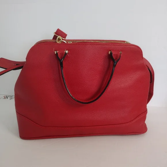 Steve Madden Leather Red Handbag Purse Crossbody Bag New - Picture 4 of 7